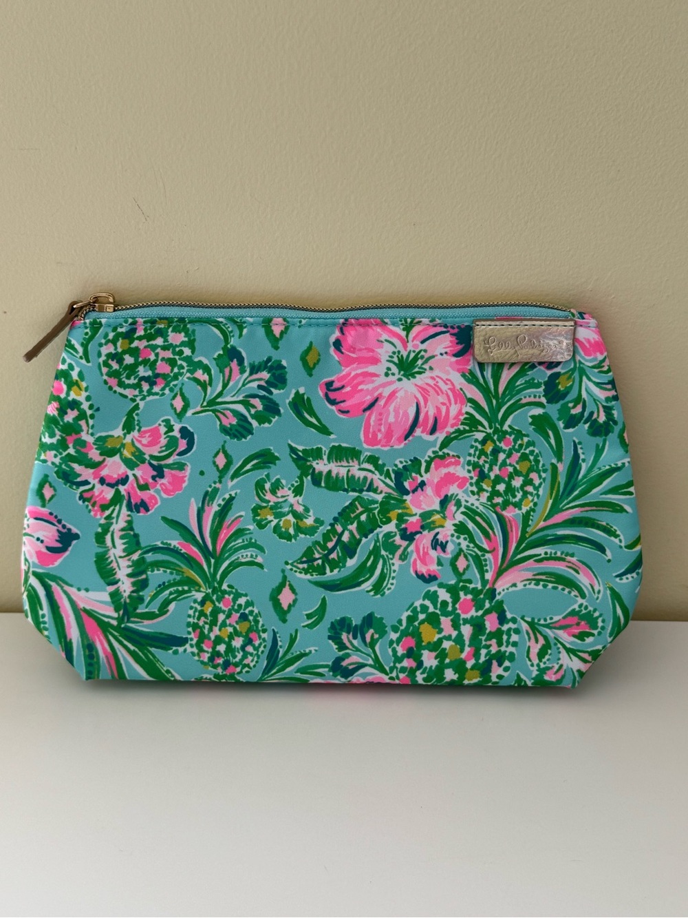 Brand New Lilly Pulitzer Pouch Surf Blue oh Diamond Girl Folia - Picture 4 of 6